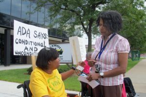 Demonstration regarding poor transportaion service by DDOT July 2011