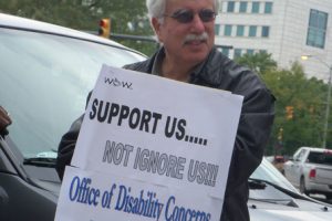 WOW supporter @ Office of Disability Concerns Rally August 2011